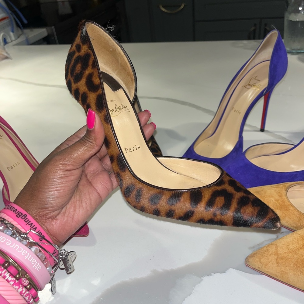 Christian Louboutin Pink and Brown Heels - Picture 4 of 9